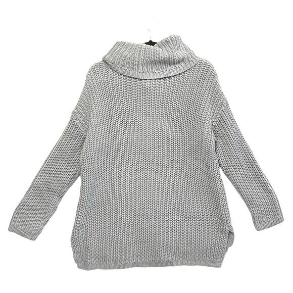 Haven Chunky Knit Funnel Neck Sweater NWT Womens Sz S Gray Pullover Relaxed Fit - Picture 2 of 6